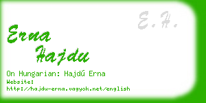 erna hajdu business card